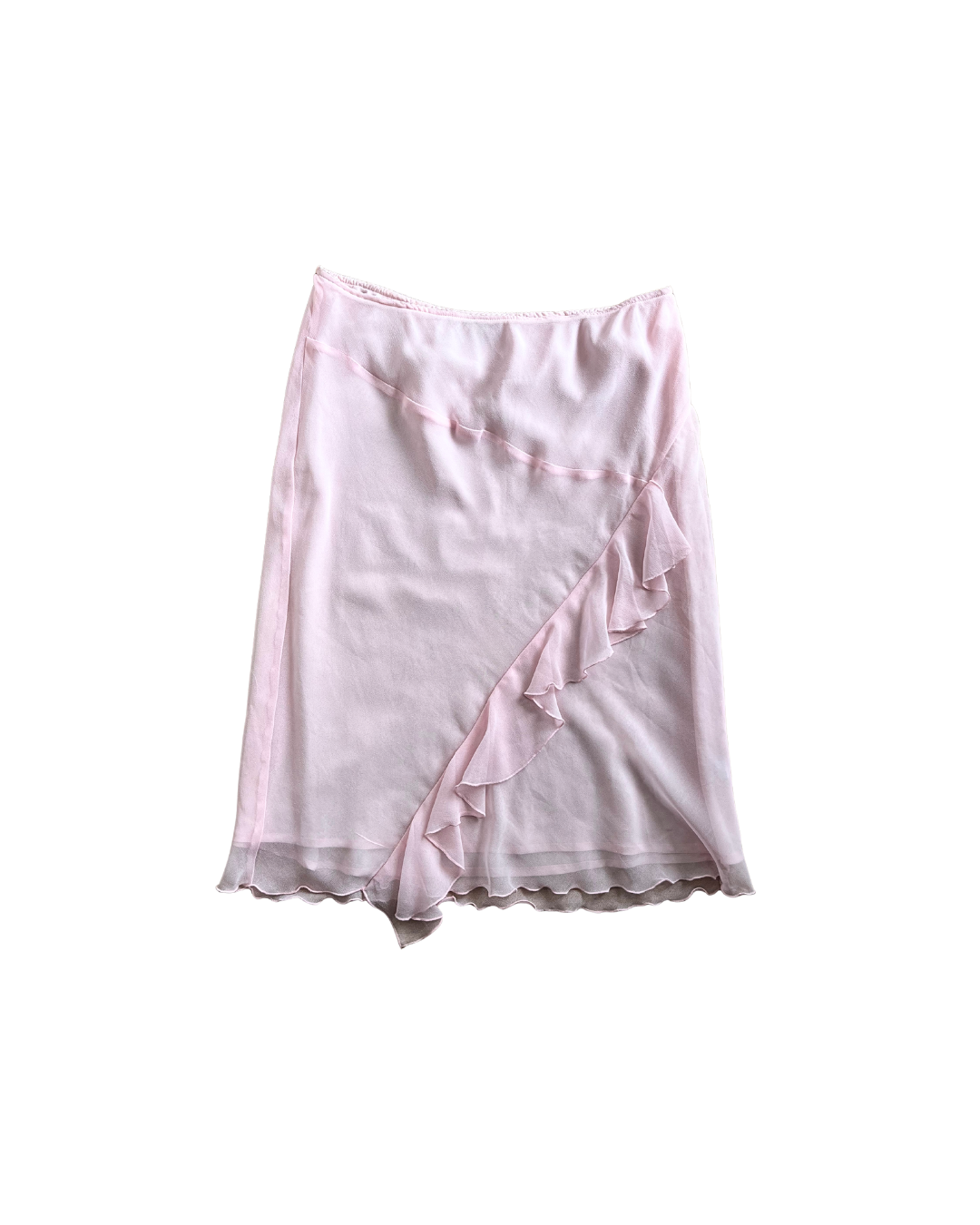 Jupe rose mi-longue