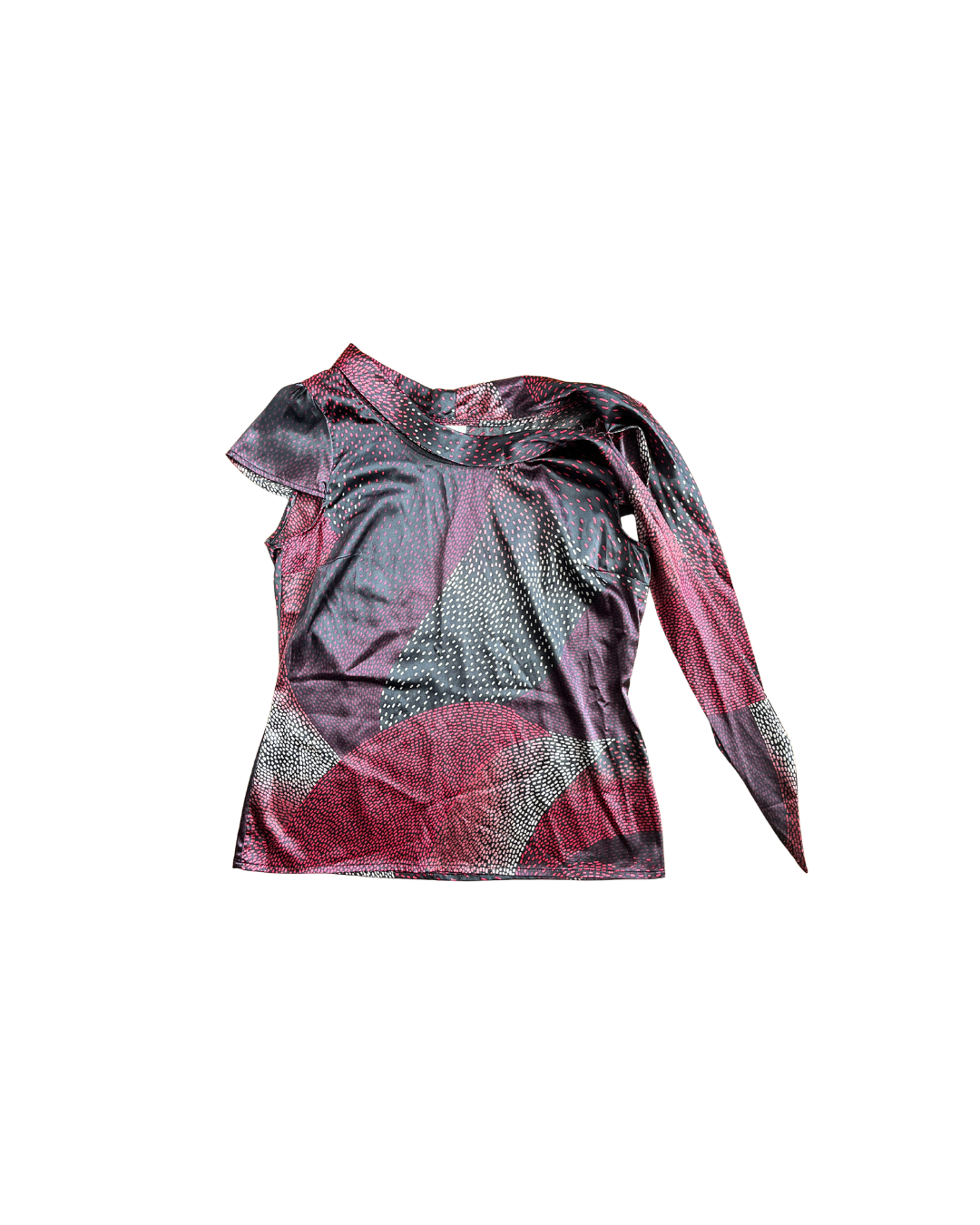 Top multicolor à pois