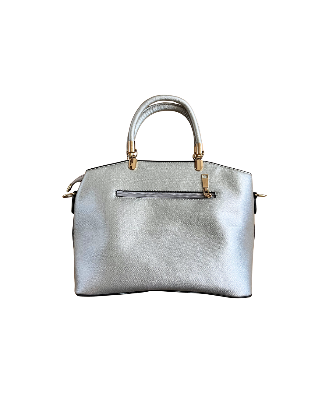 Sac à main gris et doré