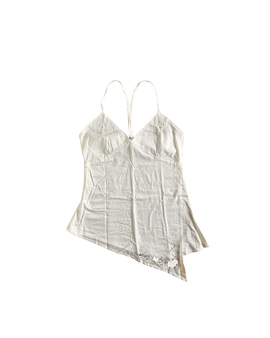 Top blanc asymétrique