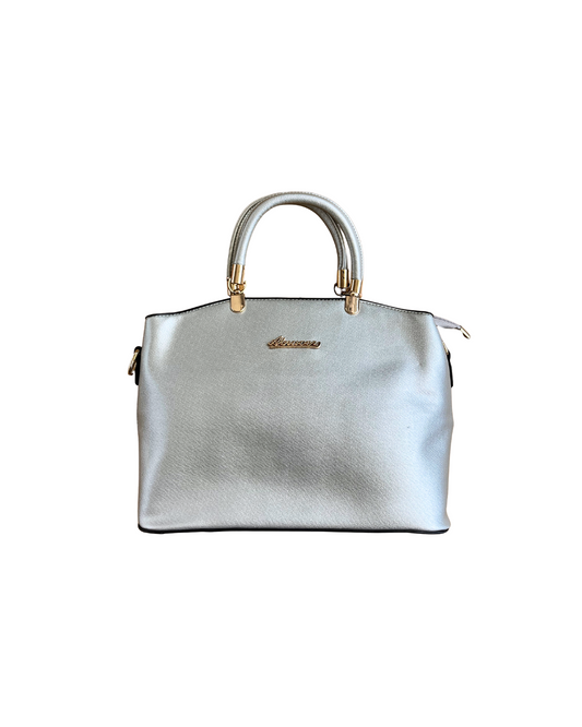 Sac à main gris et doré