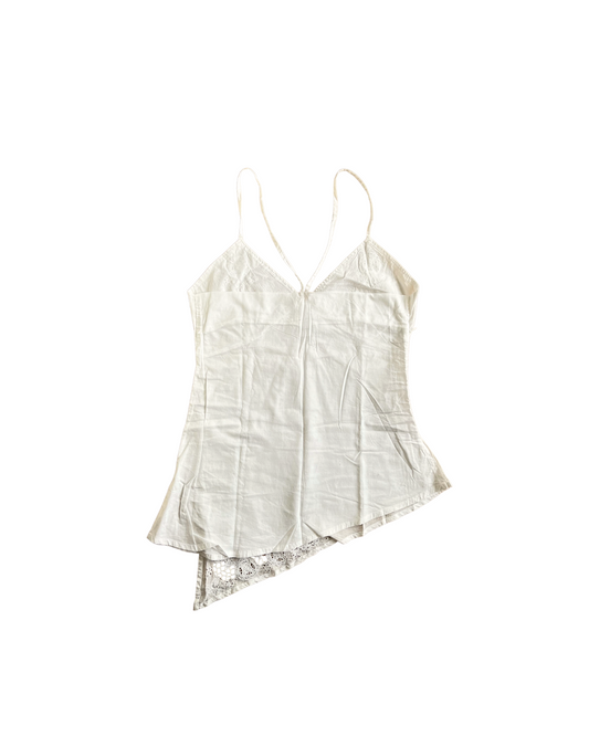 Top blanc asymétrique